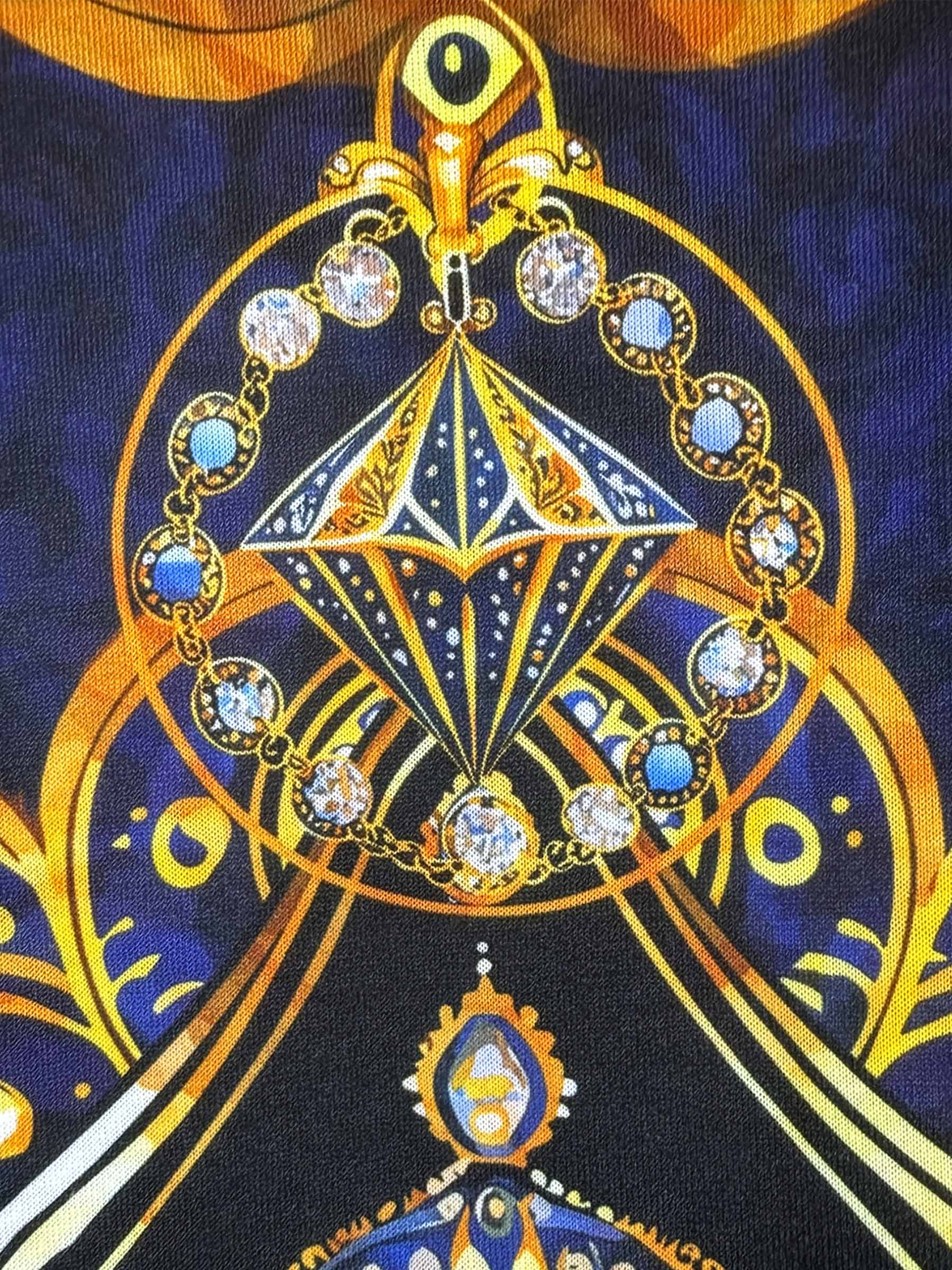 Baroque Mandala Bat Sleeve Top