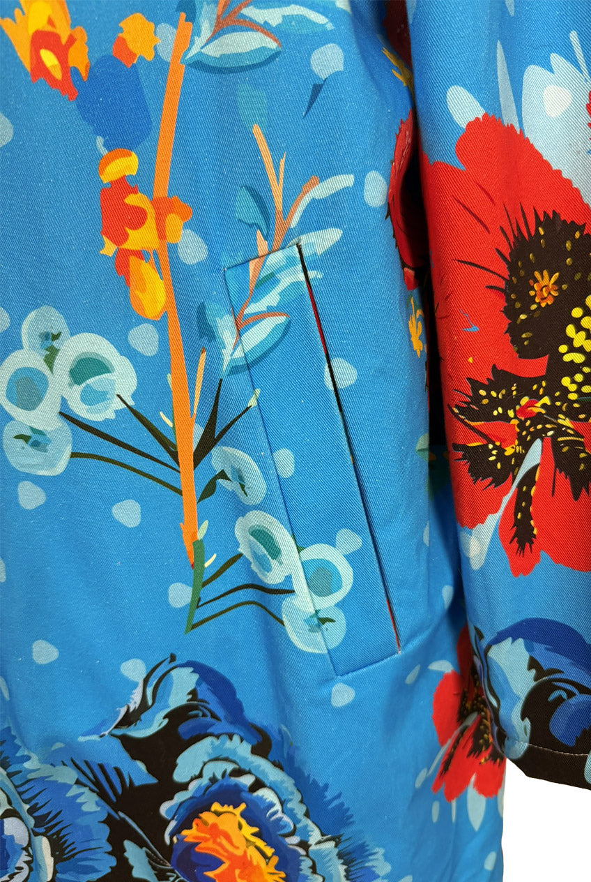 Floral Bee Cotton & Fleece Coat