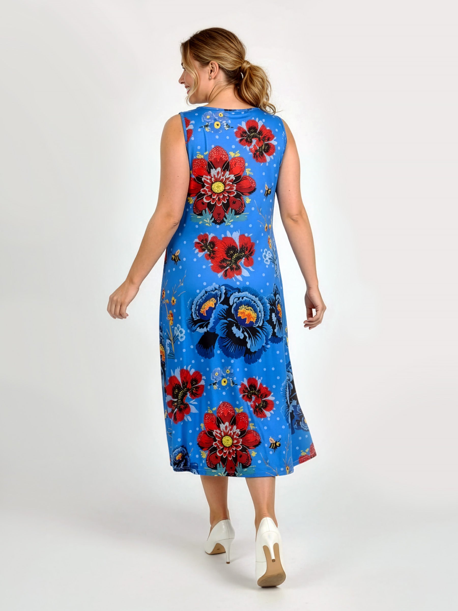 Honeybee Garden A-Line Midi Dress