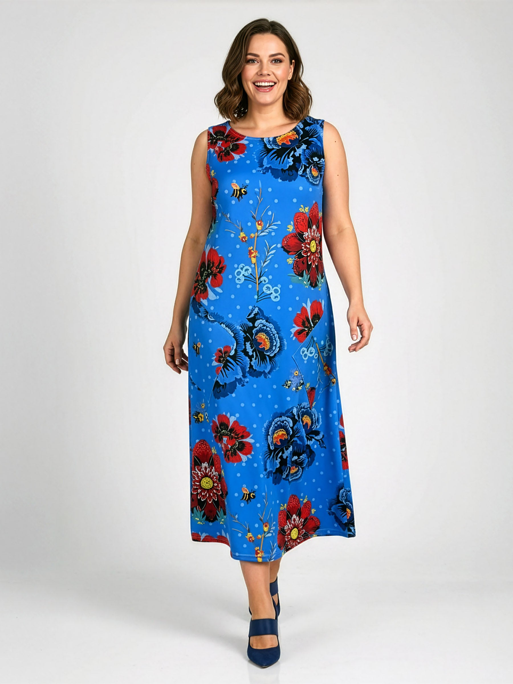 Honeybee Garden A-Line Midi Dress