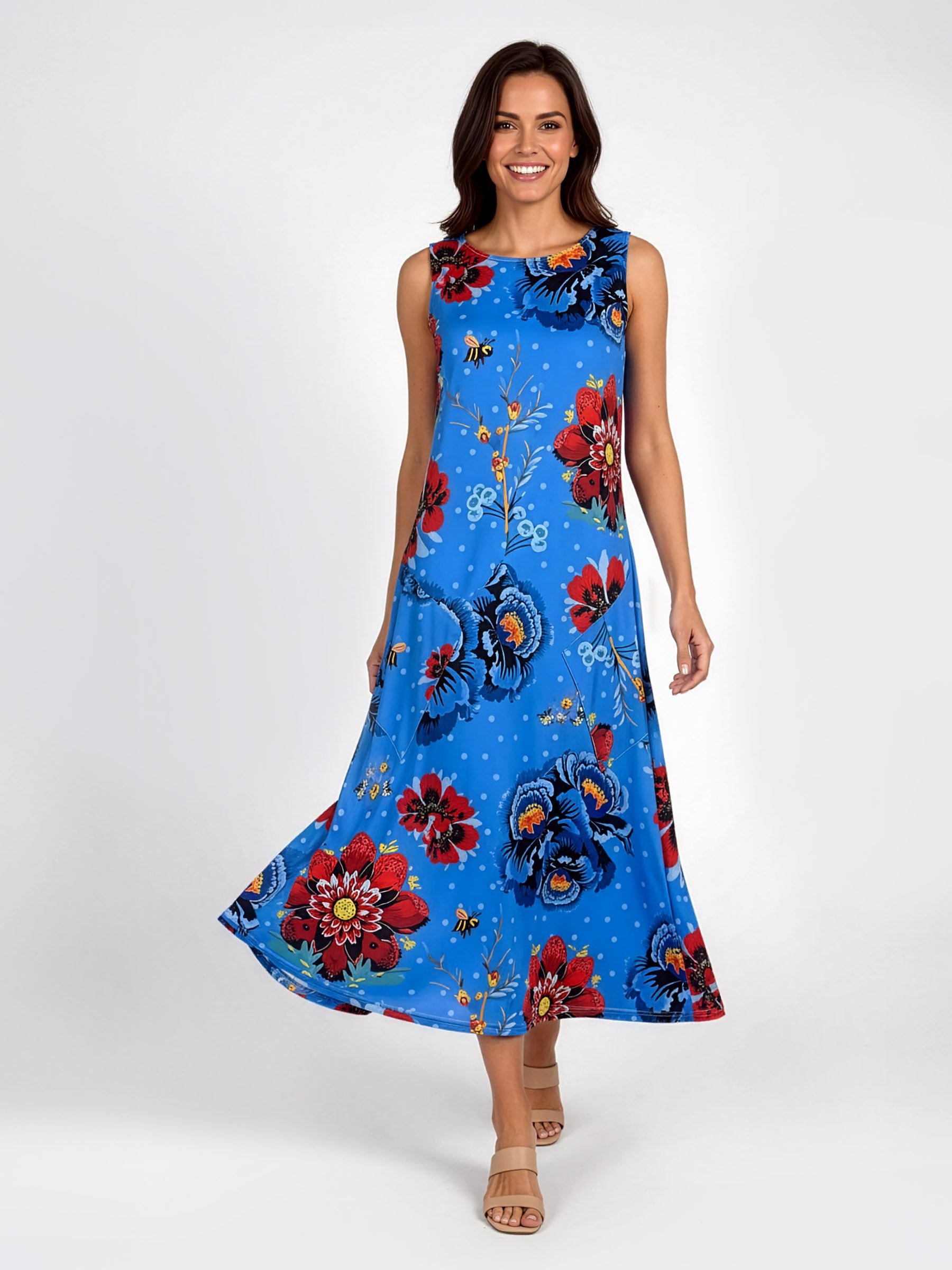 Honeybee Garden A-Line Midi Dress