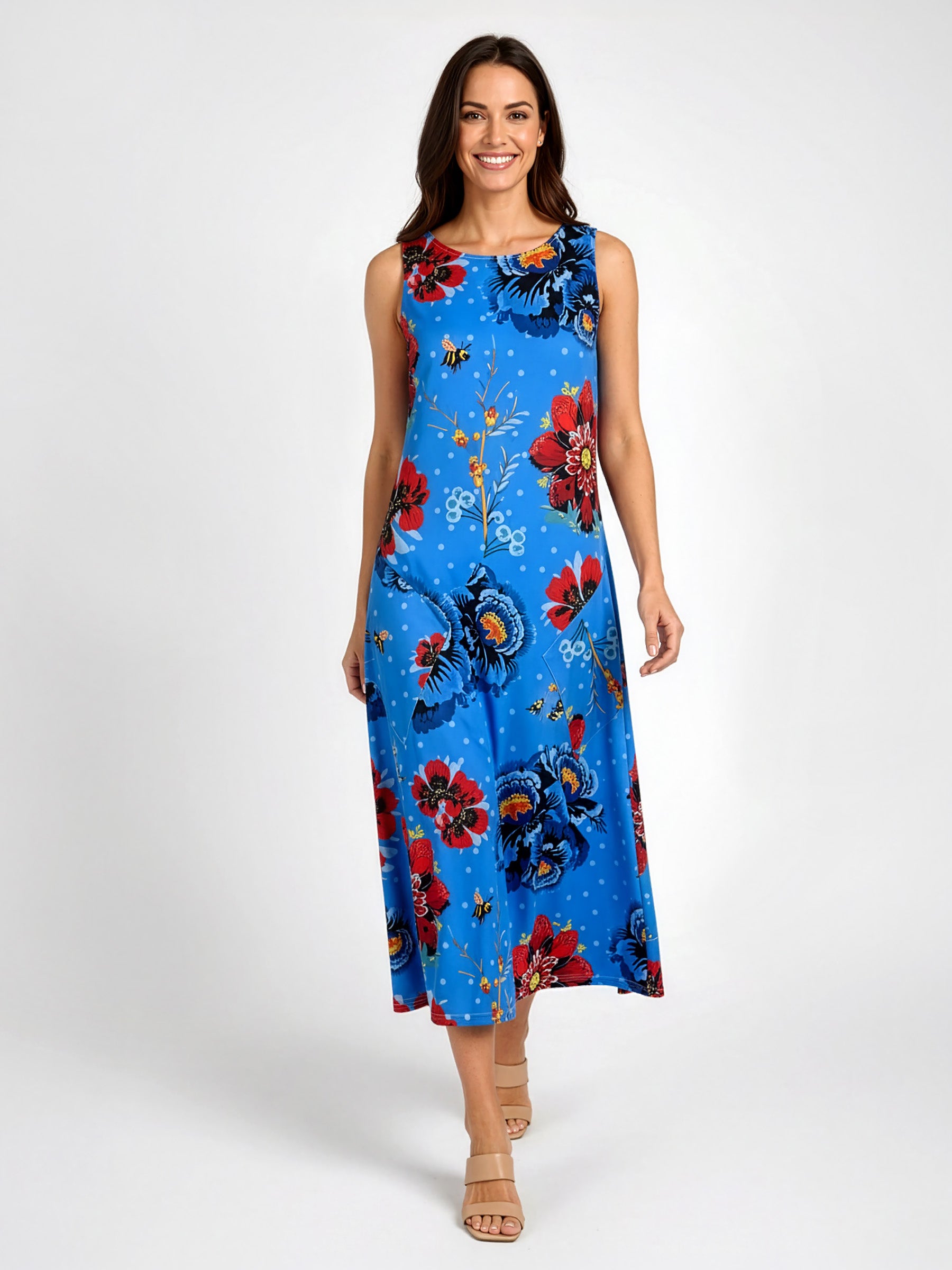 Honeybee Garden A-Line Midi Dress