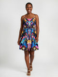 Lucky Elephants Cotton Mini Dress