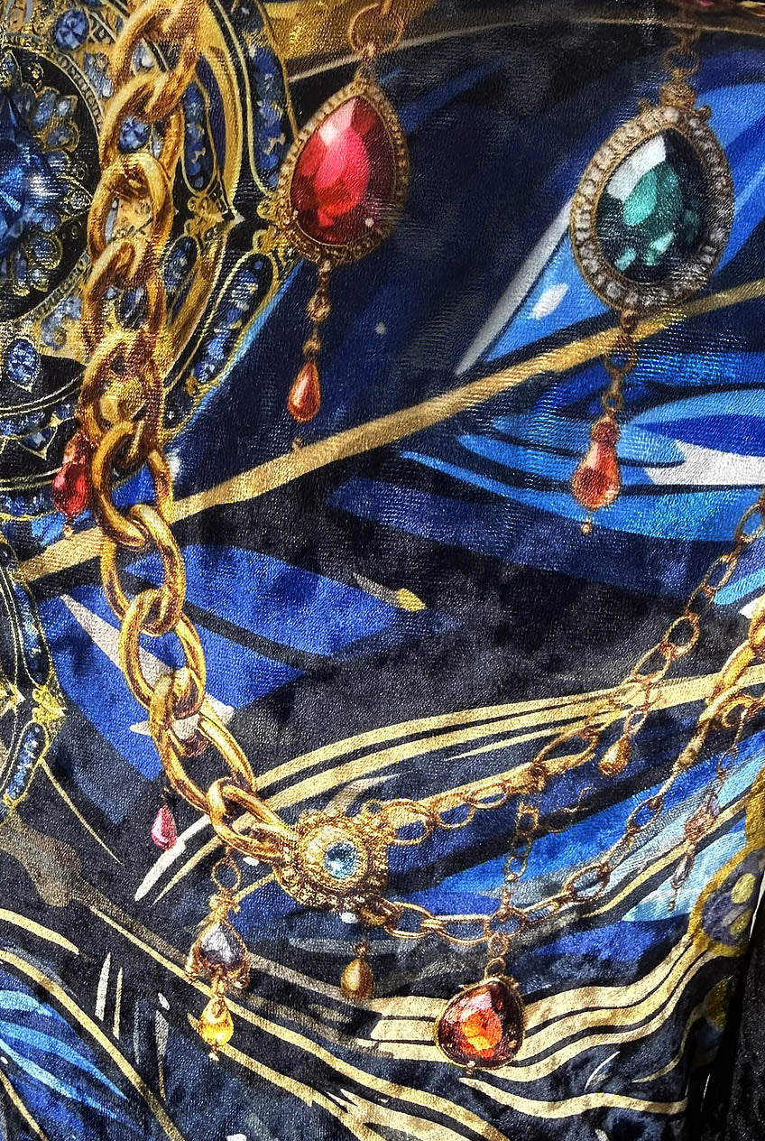 Midnight Mandala Velvet Maxi Dress