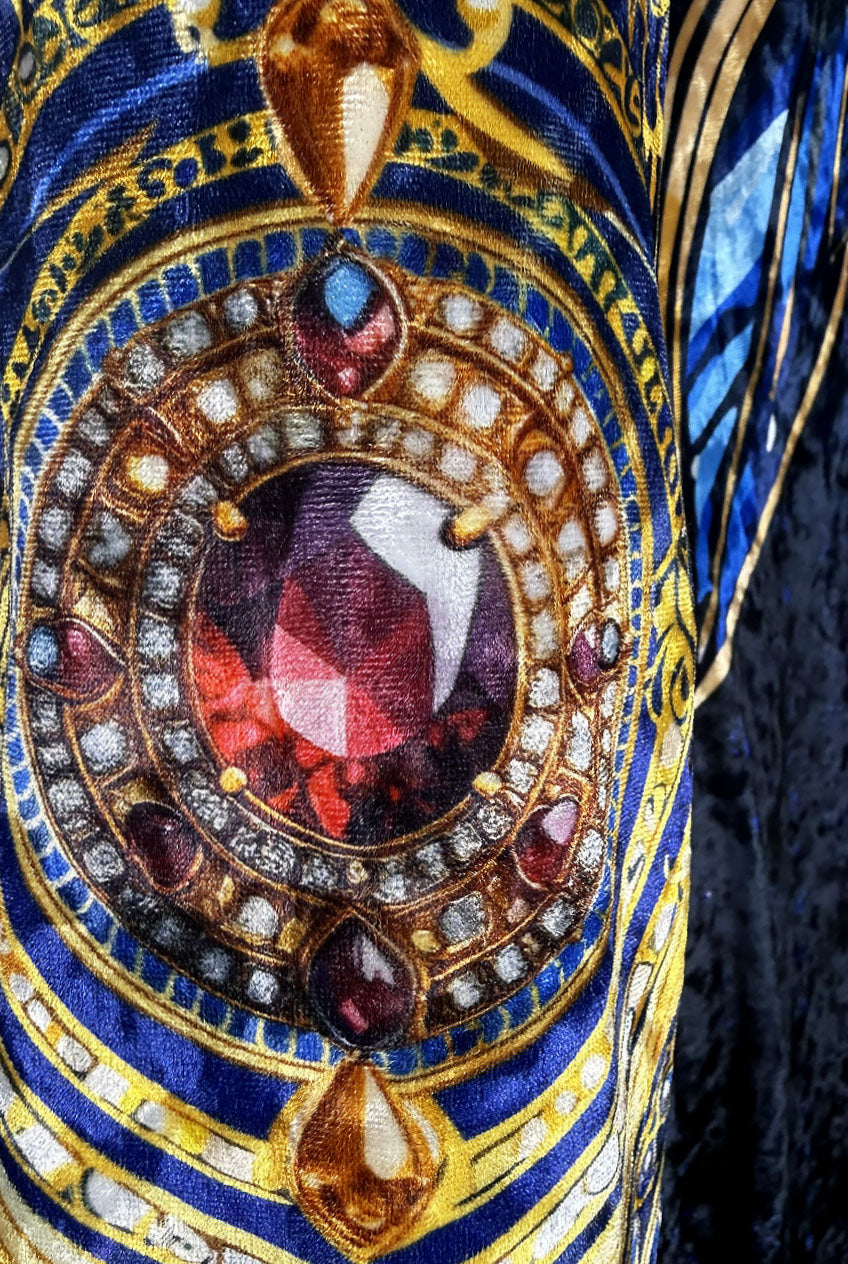 Midnight Mandala Velvet Maxi Dress